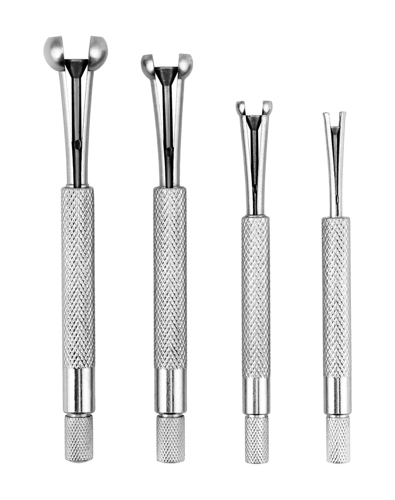 QWORK Stainless Steel Telescoping Bore Gauge Set - 1/8" to 1/2" Range and T Bore Hole Gauge Telescopic Gauge 6 Pcs 5/16" to 6"
