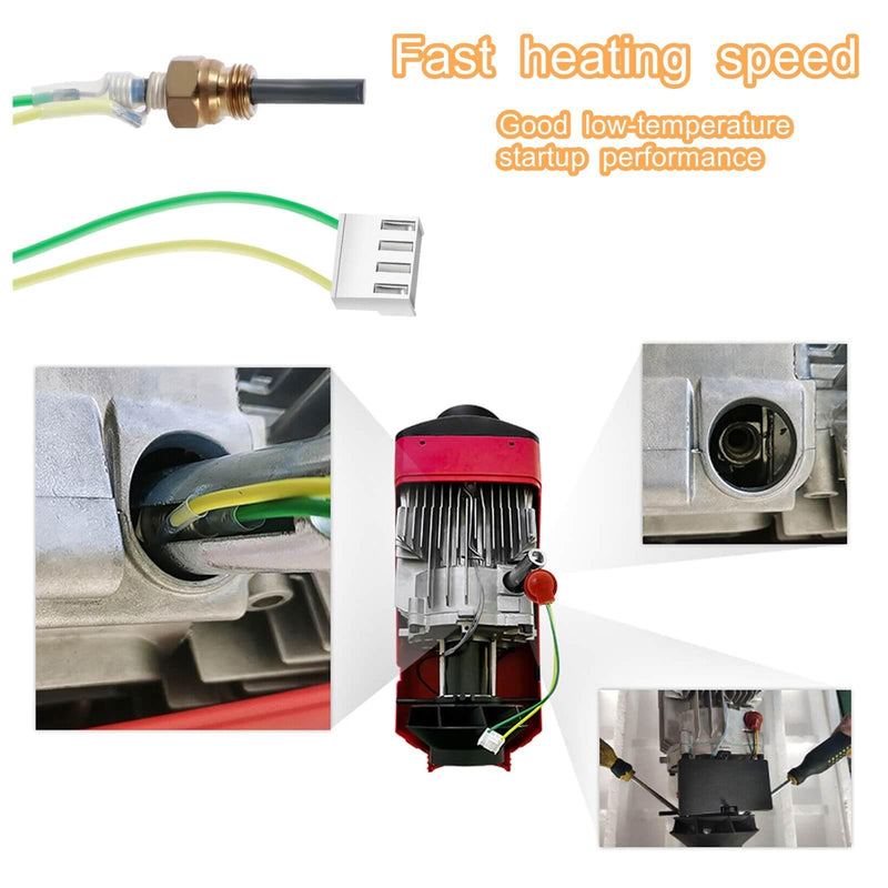 12V Air Diesel Parking Heater Part Kit Glow Plug,Fit for 5000W 8000WEberspacher Espar Airtronic Heater D2 D4 D4S 252069011300 & Removal Fitting Tool