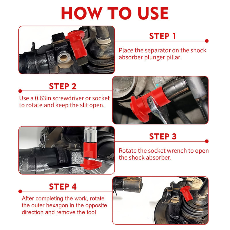 3Pcs Strut Spreader Tool, Universal Suspension Strut Knuckle Spreader 5-11.5mm, Suspension Strut Spreader Socket Tools for VW, Audi, BMW, Ford, Mini, Steering & Suspension Tools Made of 42CrMo