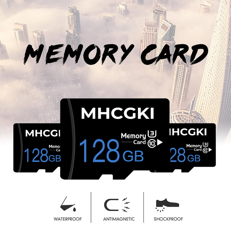 128GB Micro Memory Card High Speed Class 10 TF Memory Card with Adapter for Dash Cam,Camera,Smartphone,Tablet 128GB-2PACK Black