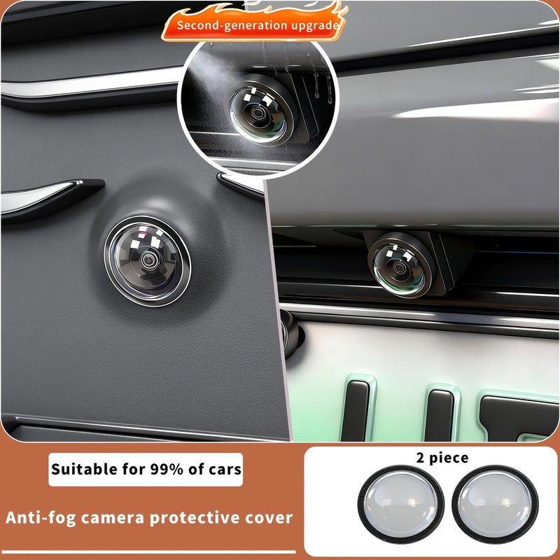 Car 360° Panoramic Camera Lens Protective Film, HD Transparent Protector, Anti Dust Fog Scratch Impact for Front Rear Vehicle Cameras