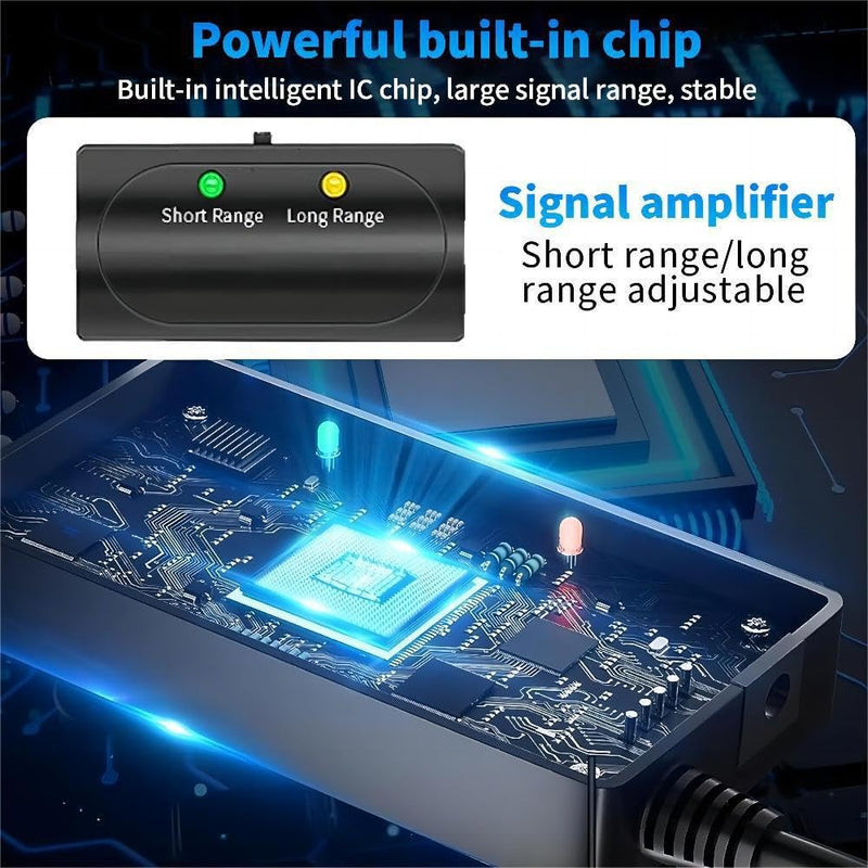Amplified Digital TV Antenna for Smart TV Indoor Local Channels, Switchable Signal Booster HDTV Antenna for Long Range, Digital Antenna 4K 1080p HD Free Channels VHF/UHF 28dB