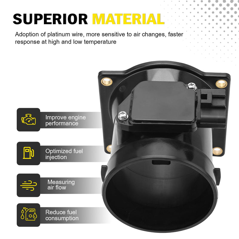 Mass Air Flow Meter MAF Sensor for Ford Expedition F150 F250 F350 F450 F53 F550 Lobo Taurus 1999-2004 Lincoln Blackwood Navigator 1999-2003,Replaces F81F12B579BA XL3F12B579BA AFLS174 AFH8006