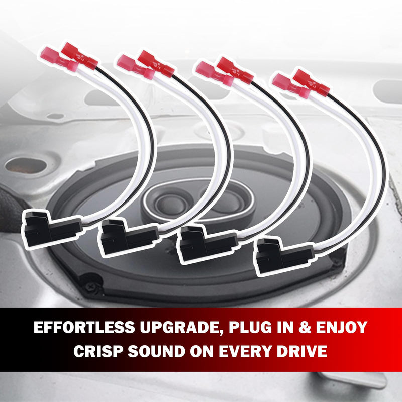 4PCS Door Speaker Adapter Harness OEM#72-4568,Stable Conductive Car Audio & Video Speaker Harness Adapter Compatible with Chevrolet Cadillac Buick,Speakers Wiring Harnesses