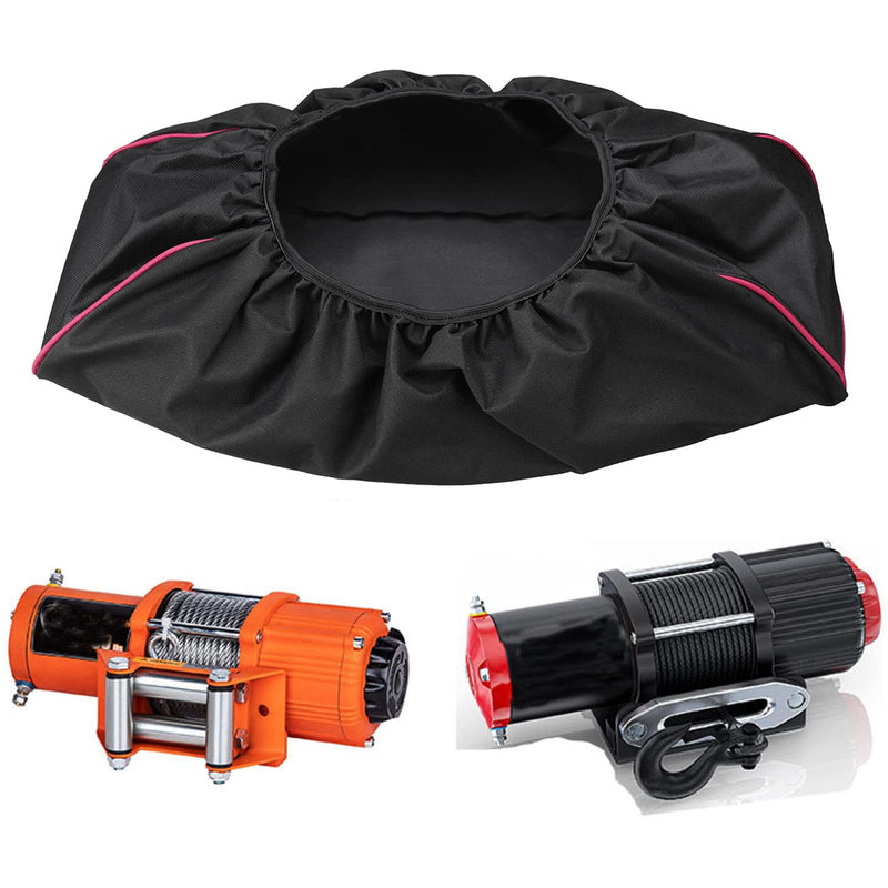Winch Cover, Heavy Duty Waterproof Dust-Proof Winch Protection Cover, Ideal for Electric Winches 8500-17500 lbs for Jeep, ATV, Boat,Trailer,Sailboat etc,Indoor/Outdoor electric Winch Accessories.