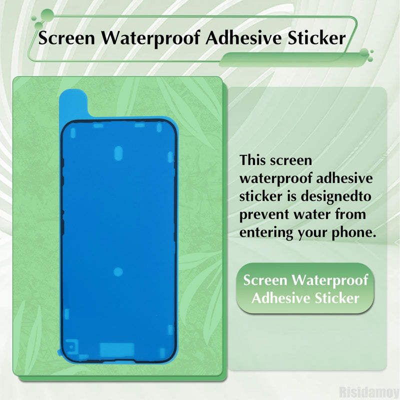 for iPhone 16 Plus 5PCS Screen WaterProof Adhesive Sticker | Display Waterproof Pre-Cut Adhesive Tape Stickers Front Housing Frame Sticker Tape for iPhone16plus A3291 A3290 A3082 A3289