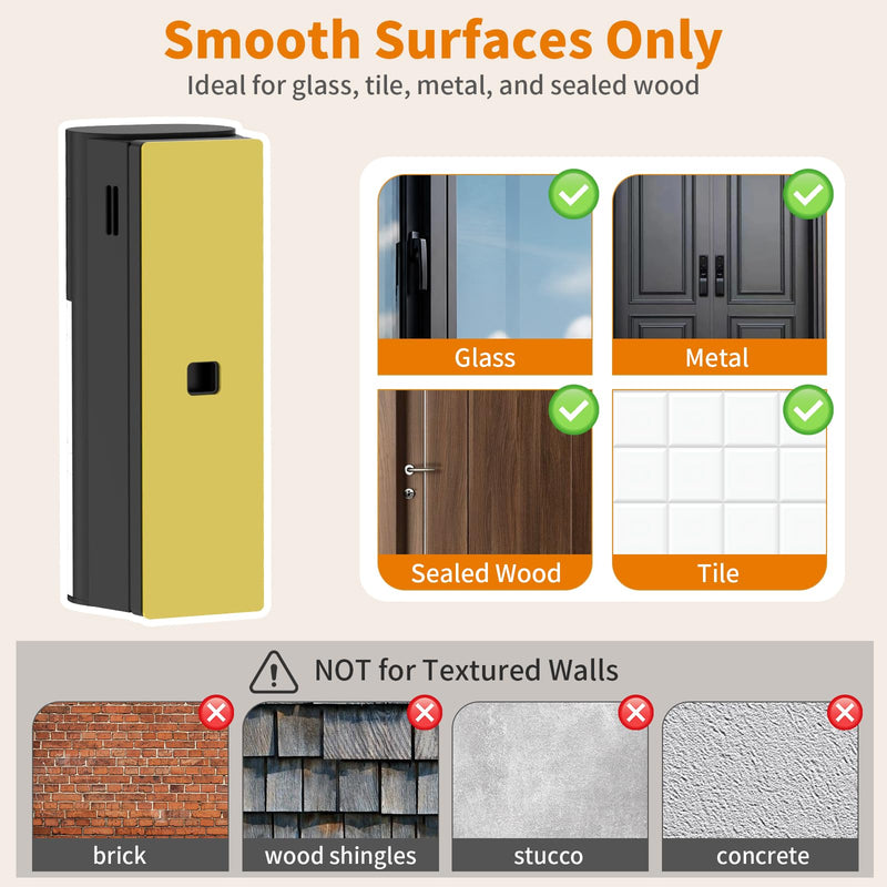 No Drill Doorbell Mounting Plate for Ring/Battery Doorbell 2K (2026 Model) | Strong Adhesive Mounting Bracket, Sturdy ABS Plastic, Easy Install Accessories Kit, Doorbell Camera Holder for Apartment Door