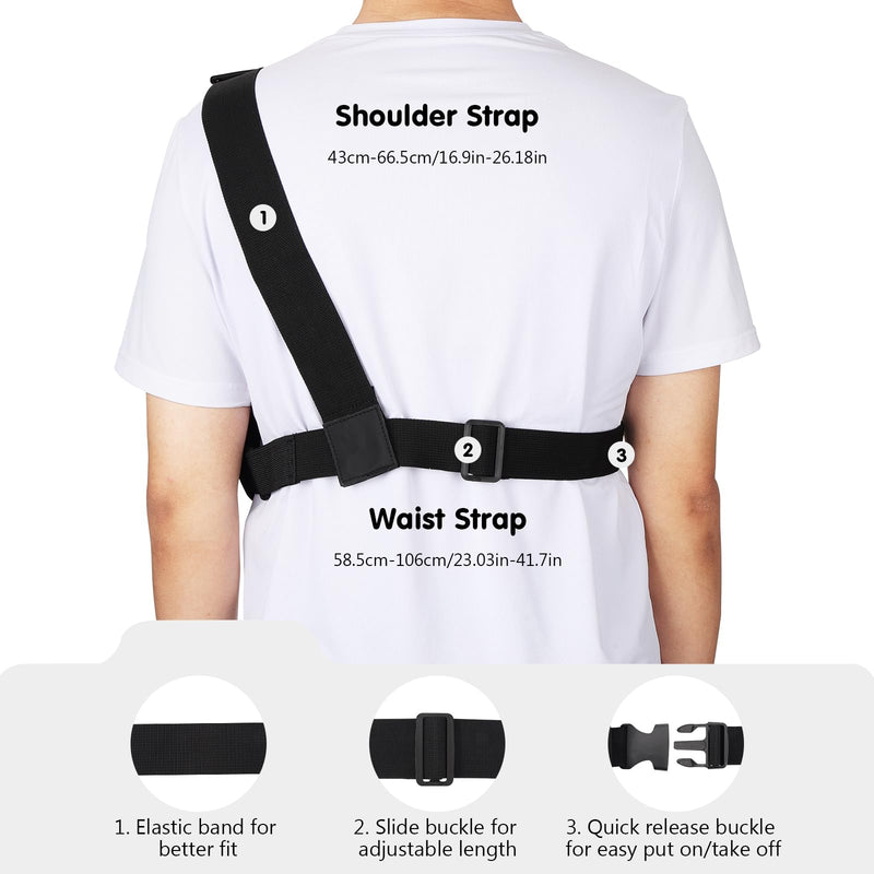 Radio Chest Harness Rig Shoulder Walkie Talkie Holder Holster Front Chest Pack Radio Pouch Bag for Motorola Kenwood Baofeng Retevis Two Way Radios
