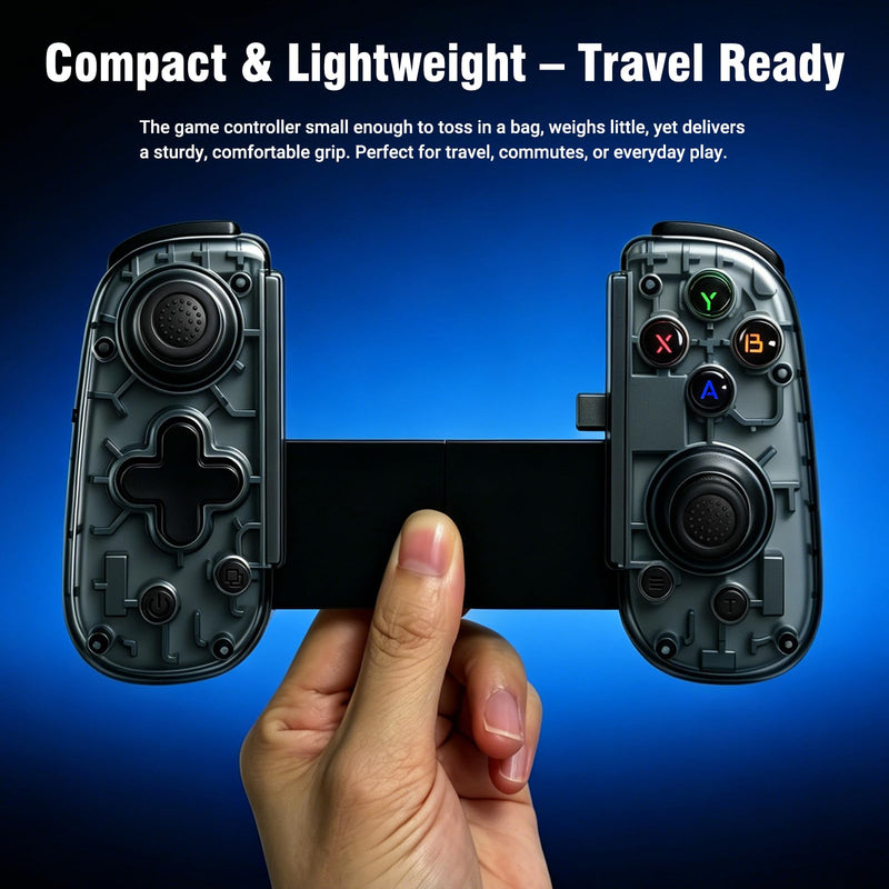 Joso Mobile Game Controller with USB-C Plug & Play, Wireless & Wired Gamepad for iPhone/Android & Switch with Hall Effect Joysticks/Dual Vibration/Turbo, Supports Cloud Gaming & Streaming (Black) Black