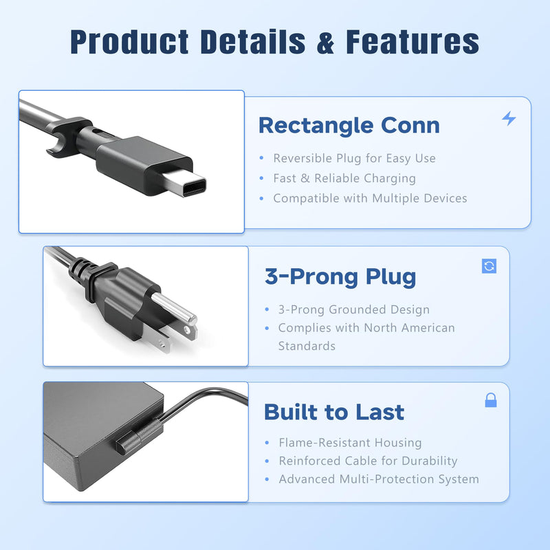 240W Laptop Charger Compatible with Asus ROG Zephyrus G14 G16 GU605 TUF Gaming A18 A16 A14 ProArt PX13 P16 ROG Flow Z13 GZ302EA Laptop Charger 20v/12a Rectangle Conn Tip