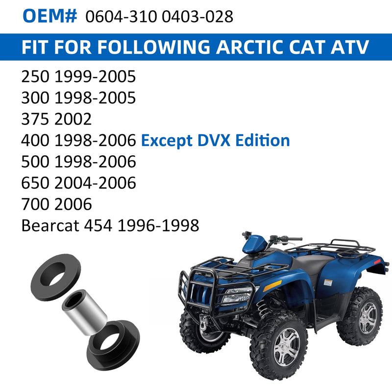 8 Pieces Shock Bushing 4 Pieces Bearing Sleeve Kits 0604-310 0403-028 for Arctic Cat 250 300 375 400 500 650 700 Bearcat 454