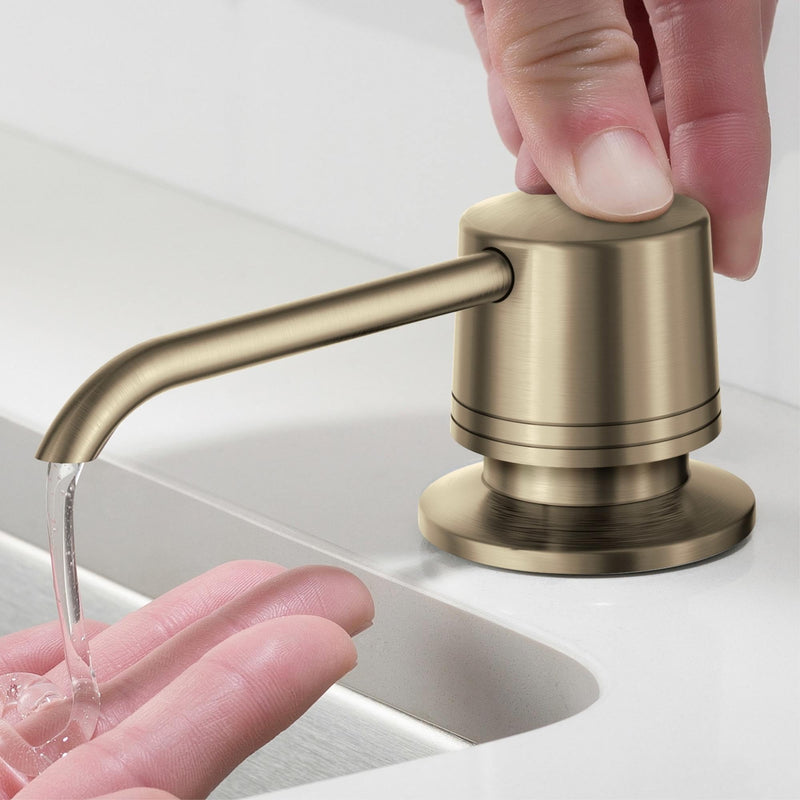 KRAUS Kitchen Soap and Lotion Dispenser in Spot-Free Antique Champagne Bronze, KSD-31SFACB