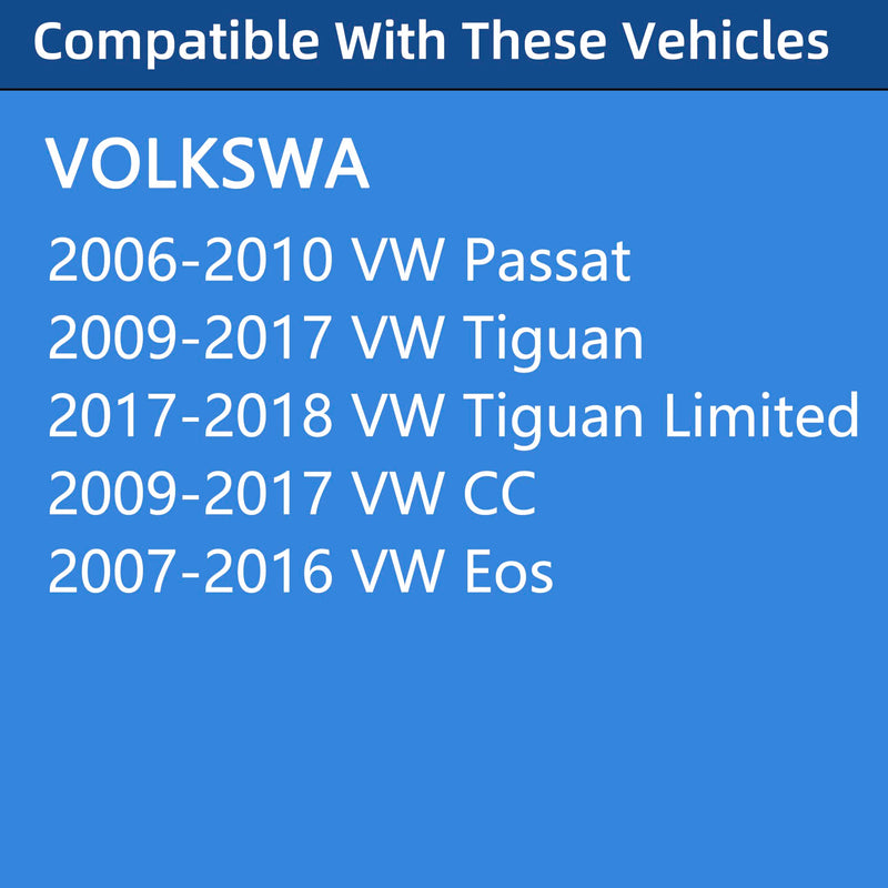 Gas Cap, Fuel Tank Cap Compatible with Volkswagen 2006-2010 VM Passat, For 2009-2018 Tiguan, 2009-2017 VW CC, 2007-2016 VW Eos, Replace 3C8-201-550-E, 3C8201550E, 3C0-201-550-N, 3C0201550N