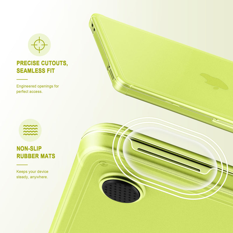 Protective Case for MacBook Neo 13 Inch 2026 A3404 | Hard Shell with Reinforced Anti-Cracking Corners, Anti-Scratch, Fingerprints Resistant | Slim Frosted Snap-On Case | Matte Citrus