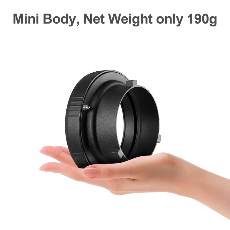 Fomito SN-14 Bowens to Elinchorm Adapter Metal Ring, with Bayonet Markings for Quick Installation, Compatible with Elinchrom Accessories