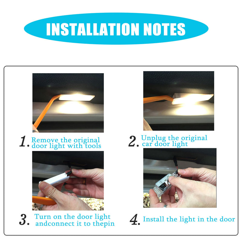 Never Fade LED Car Door Light Door Light Logo Welcome Logo Lights Accessories Compatible with 1/3/4/5/6/7/x1/x2/x3/x4/x5/x6/x7/M/328i/28i/530i/528i/e92(4PCS) 4PCS