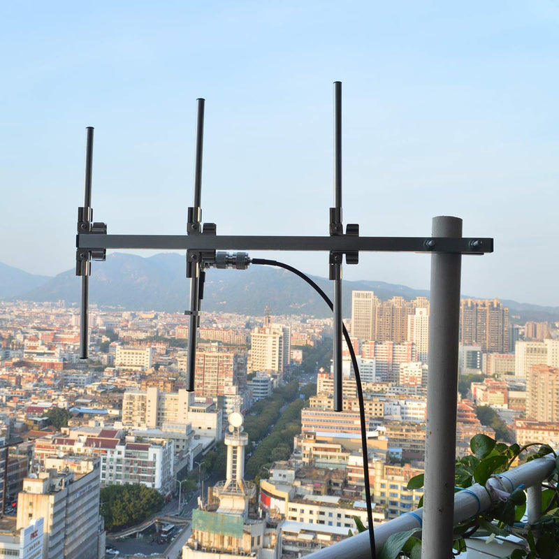 HYS Yagi Antenna with 3 Elements, UHF 400-470Mhz Outdoor Roof Antenna for Yaesu Motorola Kenwood Midland Mobile Radio Transcevier Repeater Scanner