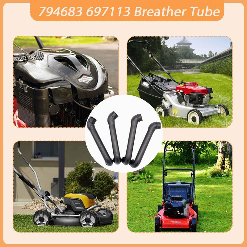 794683 Breather Tube replace 697113 fit for Compatible with Bri-ggs Stra-tton/B-&-S Most 215000 Model Engines (3pcs) Black