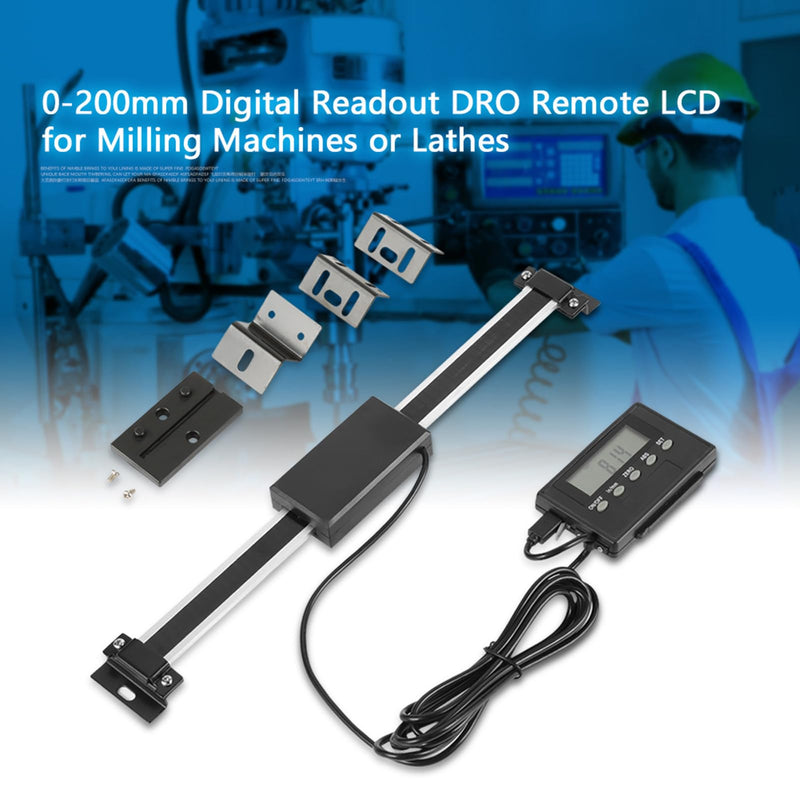 Digital Readout 0-200mm, DRO Digital Readout LCD Display Digital Readout Milling Machines or Lathes Digital Readout Kit