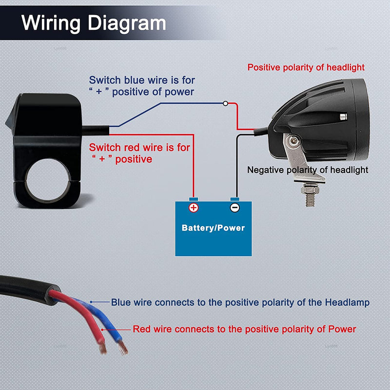 Motorcycle Handlebar Switch12V Waterproof Aluminum Alloy ATV Light Switches for Motorcycle Bike ATV UTV Scooters Fits 7/8"(22MM) Handlebars 1 Piece Style A-Black 1 Piece