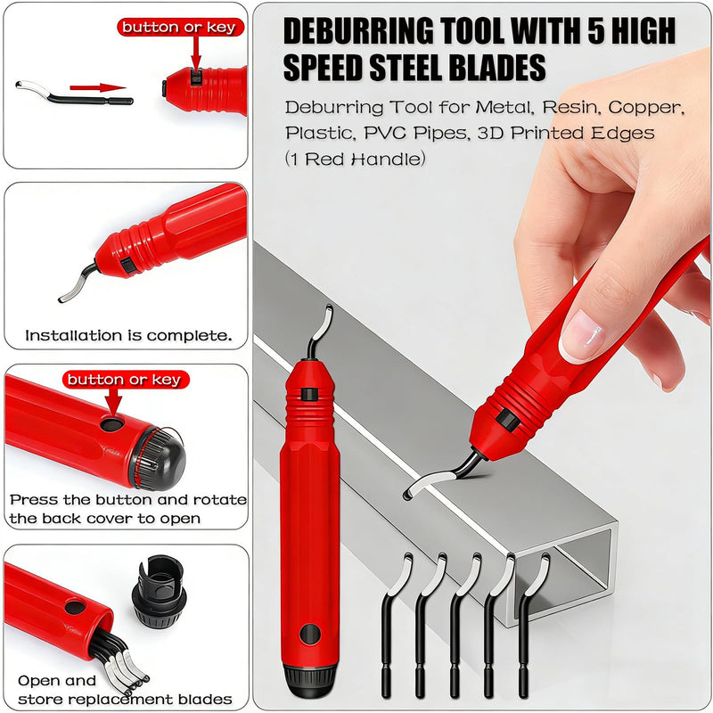 2PCS Ratcheting Tubing Cutters, Tubing Cutter 1/4" To 7/8" & 5/16" To 1 1/8", 2 in 1-360° Close Quarters Tube Compact Cutter with Deburring Tool, Pex Cutter Tool for Cutting Copper and Metal Pipes.