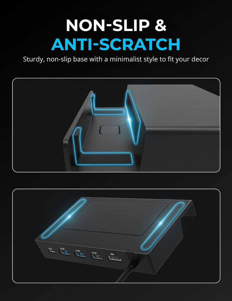 SABRENT Docking Station Compatible with Steam Deck, 7-in-1 Dock with M.2 SSD Slot, HDMI 2.0 4K@60Hz, Gigabit Ethernet, Dual USB-A 3.2 and Single USB 2.0 Ports with 90W USB-C Charging Port Dock with M.2 Slot