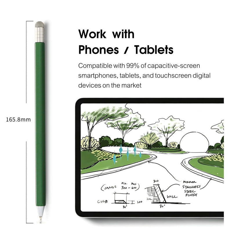 2-in-1 Rotatable Stylus Pen for Samsung Galaxy Z Fold 8/Z Fold8 Ultra Pen | Retractable Disc Tip Stylus Pen, No Charging Stylus, Aluminum Alloy Stylus, Universal Capacitive Pen Black