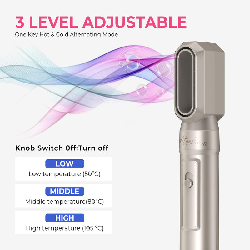 Airbrush Hair Styler 6 in 1 Magic Styler 1000W Airstyler Set 60000RPM Gift | Airstyler Set Upgrade Hair Dryer Brush, L&R Airflow Hair Curler,Curl, Straighten, Wavy, Smooth, Multistyler Gifts Set 3 Temps Creamgold