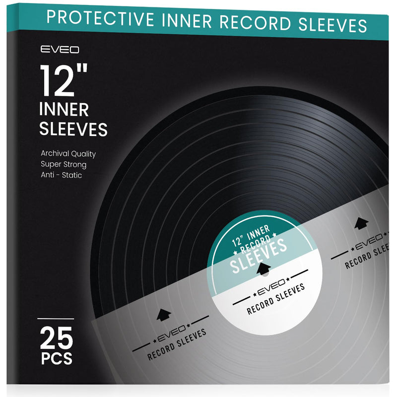 25 Vinyl Inner Sleeves with Rice Paper Anti-Static LP For 12" Records - Vinyl Inner Sleeves - Enjoy Crystal-clear, Protection, and Premium Quality | Record Inner Sleeves - 25 LP Inner Sleeves Inner Sleeves x25 Count