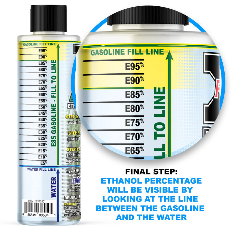 REV X E85 Testing Kit - Reusable Ethanol Test Bottle