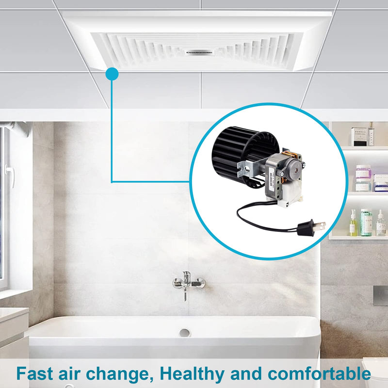 S97009796 Bathroom Fan Motor Blower Assembly for Nutone Broan Bulb Ceiling Heaters Models 162-E/G/J/K/L/M & 164-E/G/J/K/L/M - 70CFM 120V - Replaces AP5608550, 97009796, S97009758