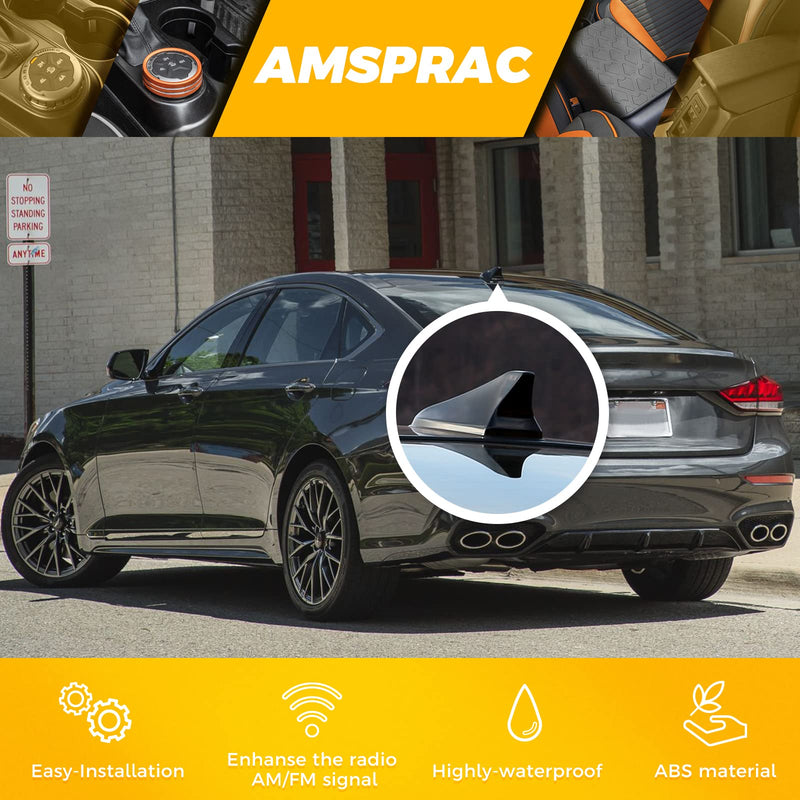 Shark Fin Antenna Cover,Car Roof Antenna Caps fit for Kia Optima 2014-2020,Sonata 2015 2016 2018 2019,Genesis Sedan G80 2015-2017,Genesis Coupe 2013-2015,Elantra Sedan 2011-2016,(Not Sport) Black(Specified Car)