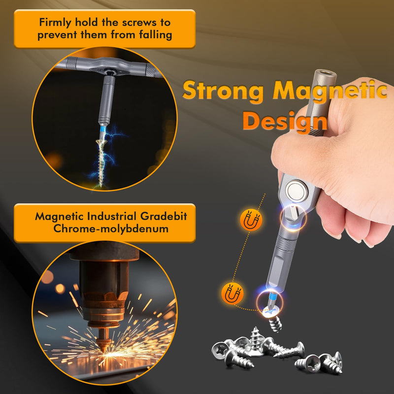 24 in 1 Magnetic Ratchet Screwdriver Set, DIY Magnetic Screwdriver Set with Detachable T Handle Ratchet Screwdriver for Furniture, Computer, Watch, Mobile Phone, Precision Electrical Appliance Repair