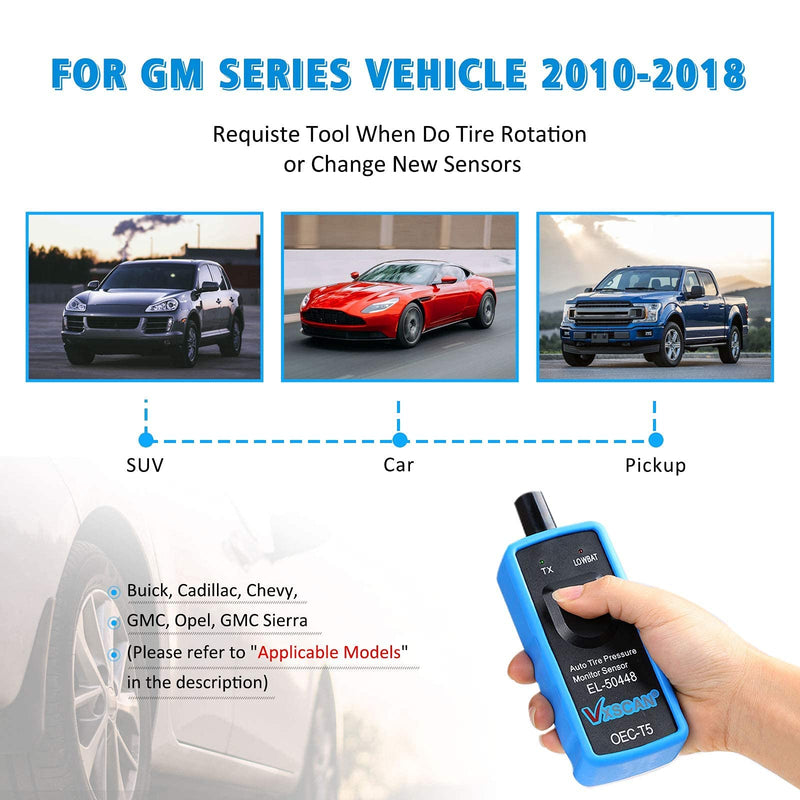 TPMS Relearn Tool, Tire Pressure Monitor Sensor Activation Tool OEC-T5 for GM Series Vehicle Tire System Learning