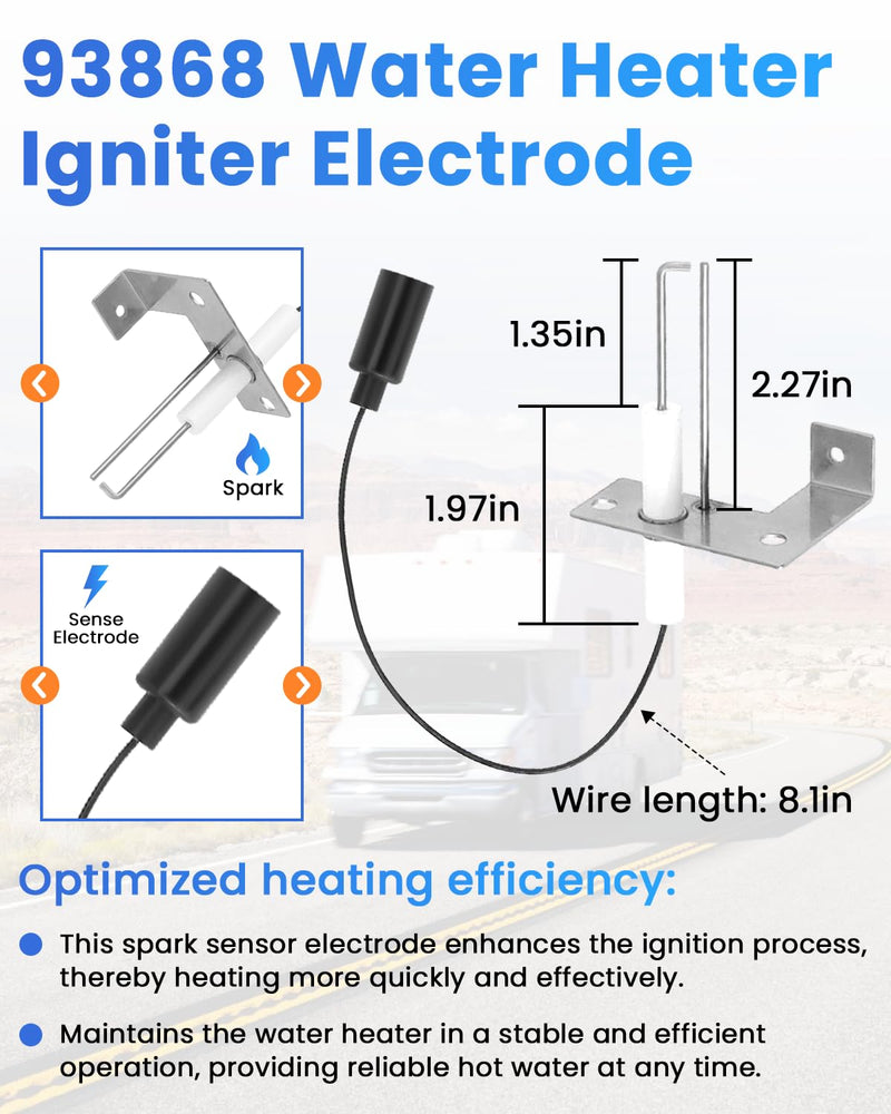2025 HOT- RV Water Heater Part Fit Atwood RV Water Heater GC6AA-10E GC10A-4E include 91365 Control Circuit Board Parts,91447 Thermal Cut Off & Thermostat Kit,93868 Initer Electrode By AMI PARTS