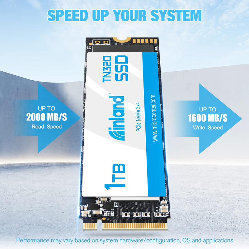 INLAND TN320 1TB NVMe M.2 PCIe Gen3x4 2280 Internal Solid State Drive SSD - Up to 2000 MB/s, 3D NAND, Storage and Memory for Laptop & PC Desktop 1 TB
