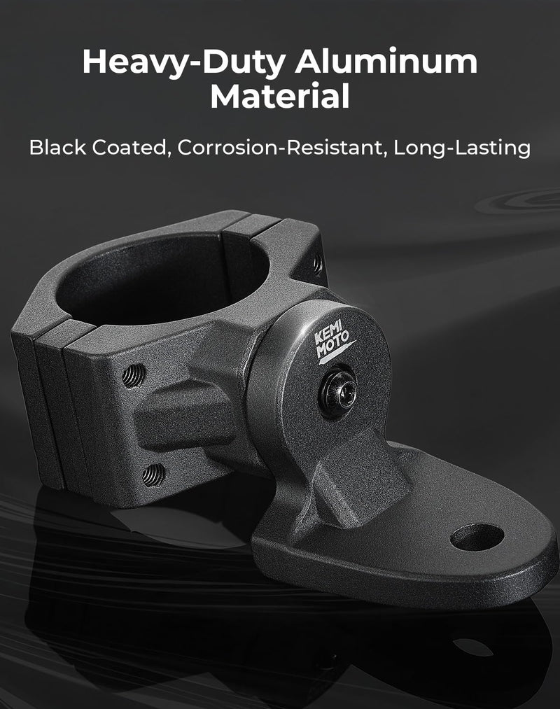 KEMIMOTO UTV Whip Mount Flag Light Mounting Bracket 1 PCS, Heavy Duty Adjustable for 1.75-2 inch Roll Bar Cage Compatible with Polaris RZR 900 1000 XP Pro Turbo Can Am Maverick X3 Commander