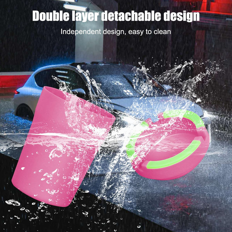Mandark Car Ashtray, 2PCS Glow In The Dark Smokeless Self-Extinguishing Vehicle Cigarette Trash Can, Smellproof Portable Automotive Ash Holder Organizer, Universal for Truck Home Office (Pink) Pink
