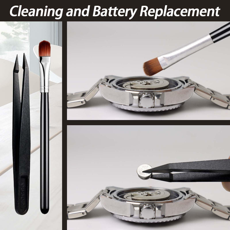 Watch Repair Kit, GLDCAPA Watch Press Tool Set, Watch Battery Replacement Tool Kit, Watch Link Removal Kit, Watch Case Opener, Watch Band Replacement Tool, Watch Repair Screwdriver, Tweezers