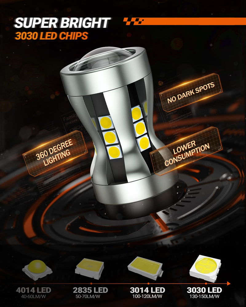 SEALIGHT 921 LED Bulb Reverse Light, 912 921 LED Bulbs 6000K White 2600LM Super Bright, 912 906 904 W16W for T15 Backup Reverse Light Bulb, Plug and Play, Pack of 2