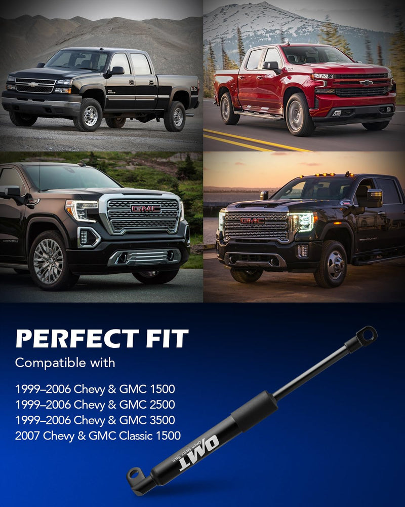 Orion Motor Tech Truck Tailgate Assist, Pickup Tailgate Lift Assist Kit Compatible with 1999 2000 2001 2002 2003 2004 2005 2006 Chevy Silverado GMC Sierra 1500 2500 3500 & 2007 Classic 1500 Models OMT-43100