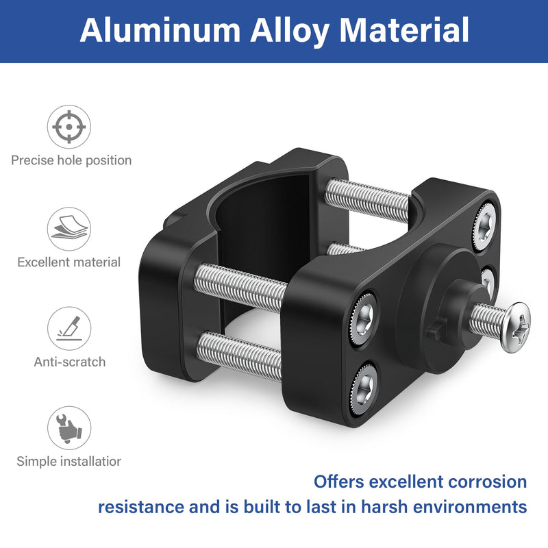 Aluminum Alloy Adjustable Transducer Pole Mount Vehicle Mounts Compatible with Lowrance Eagle Eye 9 Sensor, Fits Various Rod, Easy Installation-Adjustable Clamp Style for 1" to 1.5" Pole