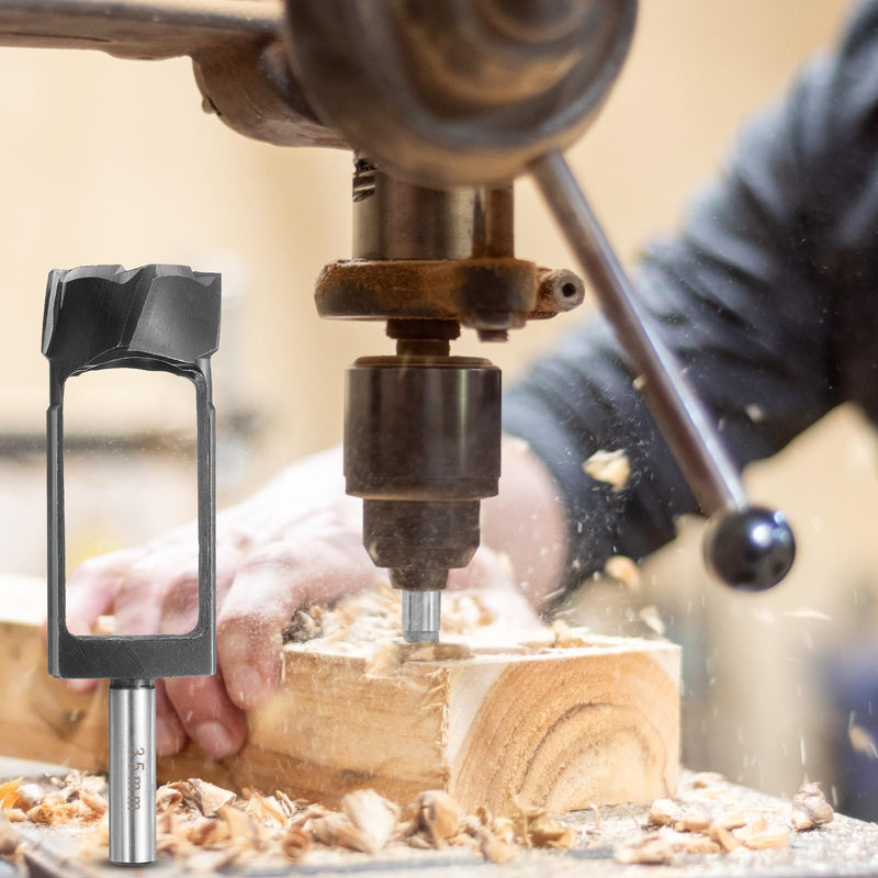 HARFINGTON Wood Tenon Dowel Plug Cutter 35mm Metric Tenon Dowel Cutting Tools Drill Bit High Speed Steel Wood Plug Dowel Cutter with Round Shank for Woodworking Furniture Making