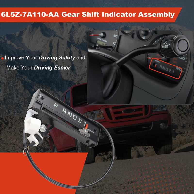 Gear Shift Indicator Cable Compatible with Ford Ranger 2004-2011 Replace 6L5Z-7A110-AA Shift Indicator Assembly