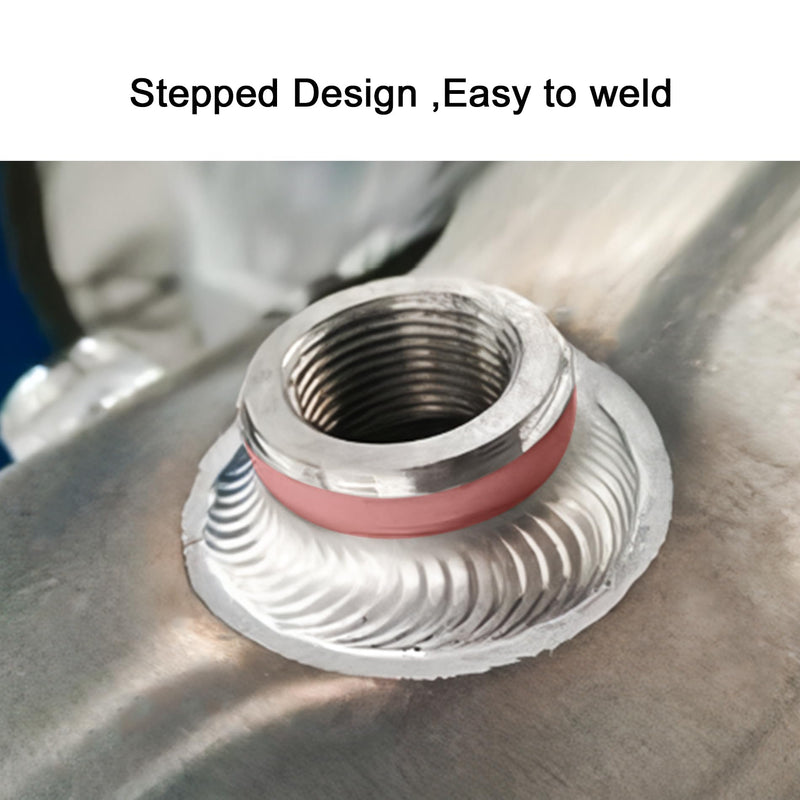 EVIL ENERGY 1/2" NPT Female Weld on Bung Fitting Aluminum 2PCS 1/2NPT