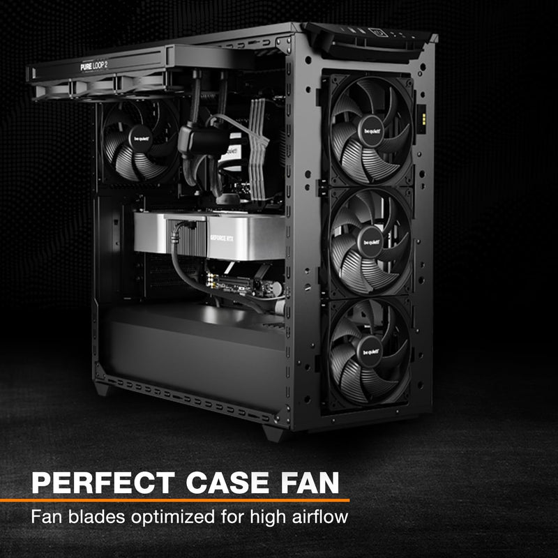 be quiet! Pure Wings 3 120mm PWM Triple Pack, 3 Included, high top-end Speed, Low Minimum RPM, Optimized Fan Frame, Newly Designed Fan Blades Black