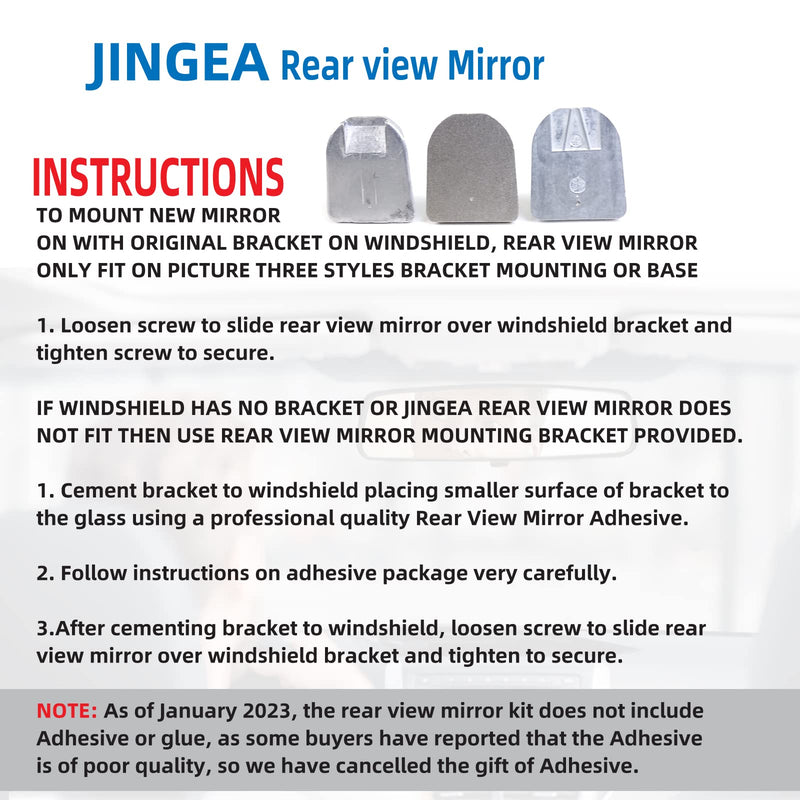 10.5" Rear view mirror, Interior rearview mirror Kit Compatible With Toyota Corolla, RAV4, Ford Focus, Jeep Wrangler, CJ, Nissan Rogue, Murano, Kicks, Sentra, Altima, Armada SUV, Car
