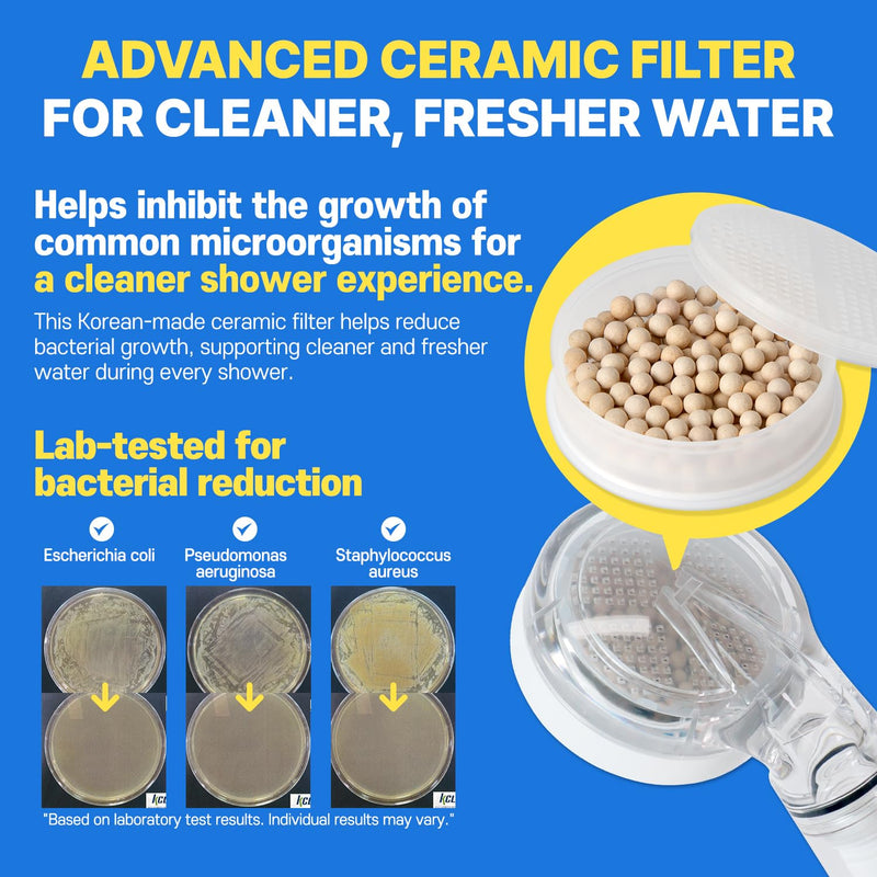 Filter Showerhead Inspired by Korea’s Beauty Culture – Pure Carbon Filters for Softer Skin & Smoother Hair | Carbon Composite Filter | Single Showerhead (AJ8200MC-SNG-1) Single Showerhead Set