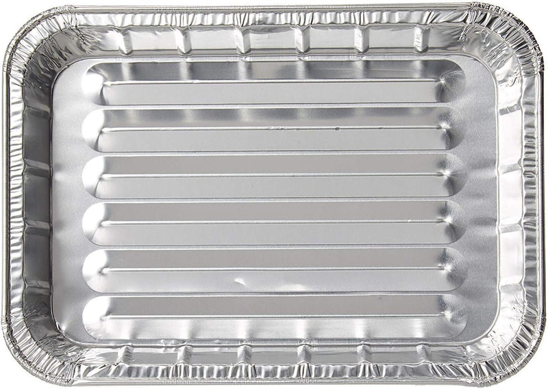 DCS Deals Pack of Disposable Aluminum Foil Toaster Oven Pans-Mini Broiler Pans | BPA Free | Perfect for Small Cakes or Personal Quiche | Standard Size - 8 1/2" x 6" (25) 25