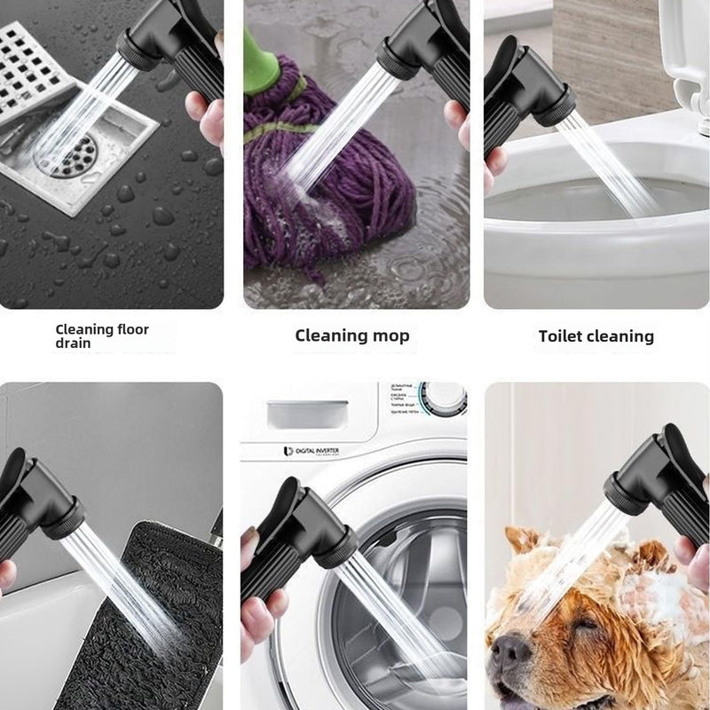 1-In-2-Out Dual Control Valve, bidet sprayer, bum gun bidet sprayer, bidet sprayer for toilet, toilet flush valve, toilet sprayer, toilet water sprayer, bidet sprayer toilet sprayer (black) Black